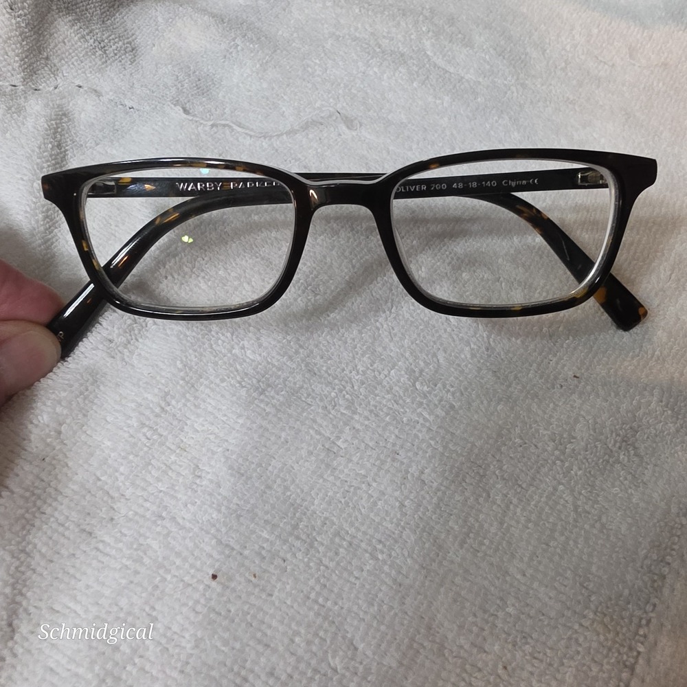 Warby Parker Eyeglasses Oliver 200 Frames Dark Tortoise 48  18 140